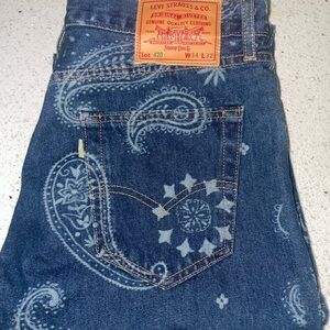 Levi's x Snoop Dogg Blue Paisley Straight Jeans